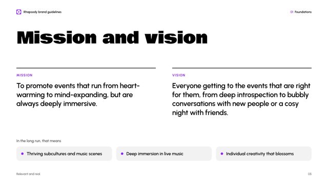 Page 5: mission and vision